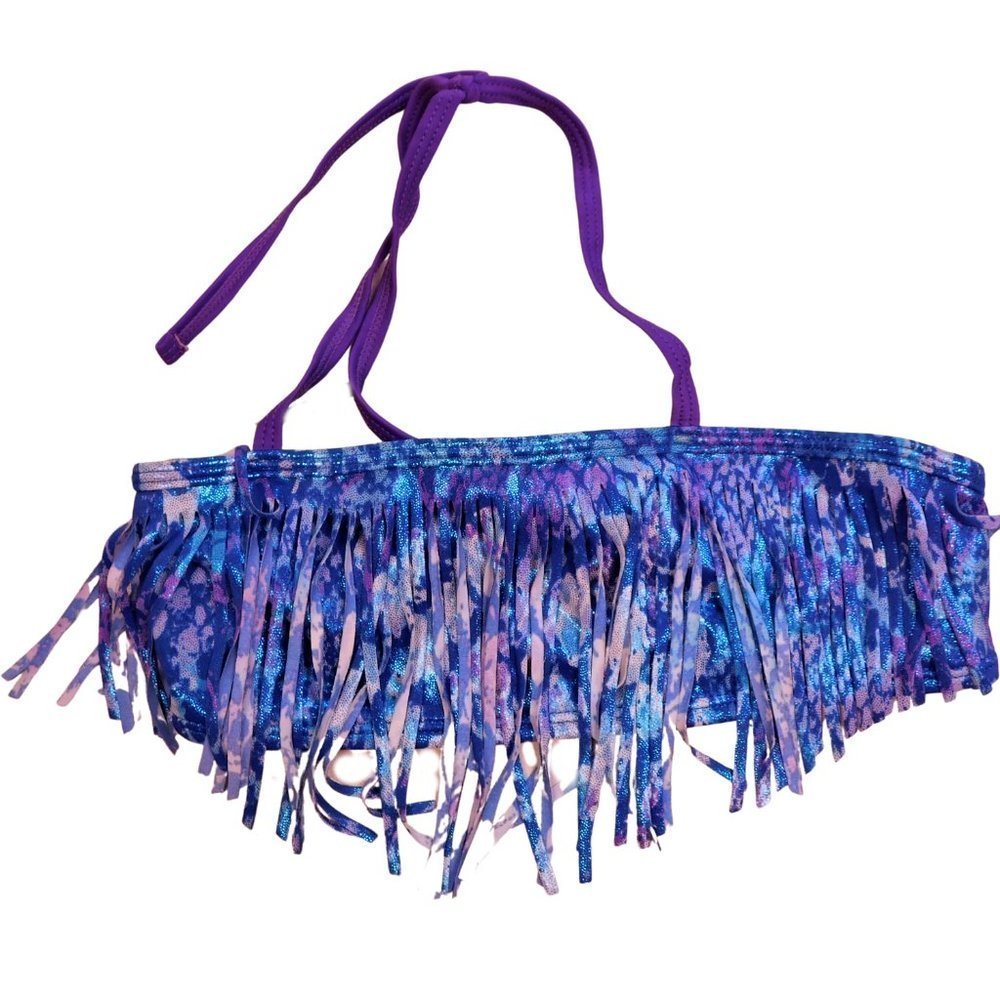 Cat & Jack Girl's Fringed Bathing Suit Top Size 10